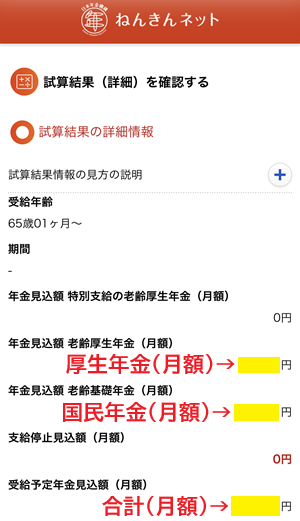 年金の見込み額