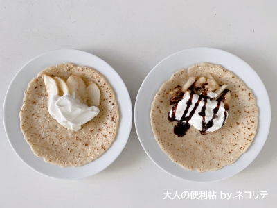 家でクレープ作り