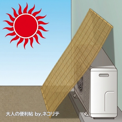 エアコン室外機の日除けカバー